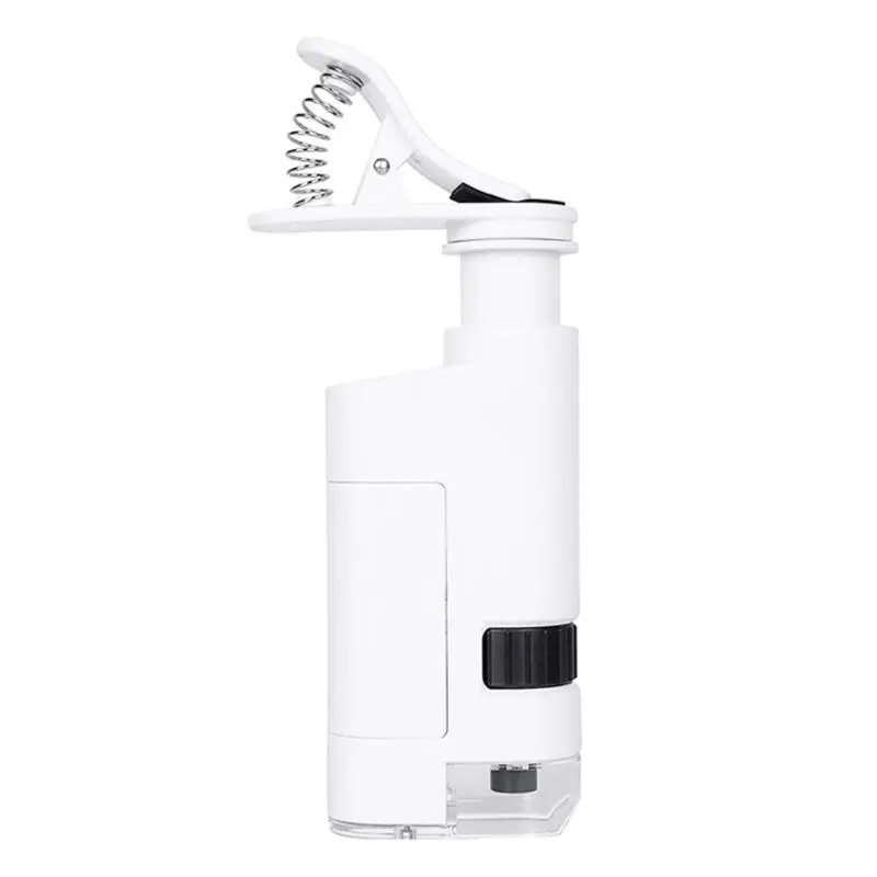 

80-120X Microscope With Phone Clip LED Lamp Magnifier Loup Textile Microscopes