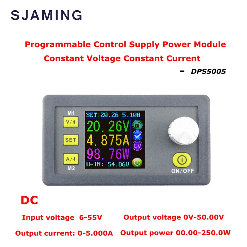 DC DPS5005 Sabit Gerilim akım adım-aşağı Programlanabilir Güç Kaynağı modülü buck gerilim dönüştürücü renkli LCD voltmetre
