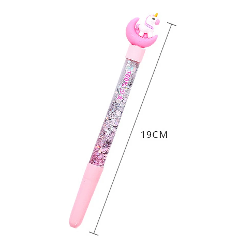 Cartoon unicorn moon gel pen black ink writting pens canetas material escolar kawaii staitonery paperlaria school supplies | Канцтовары