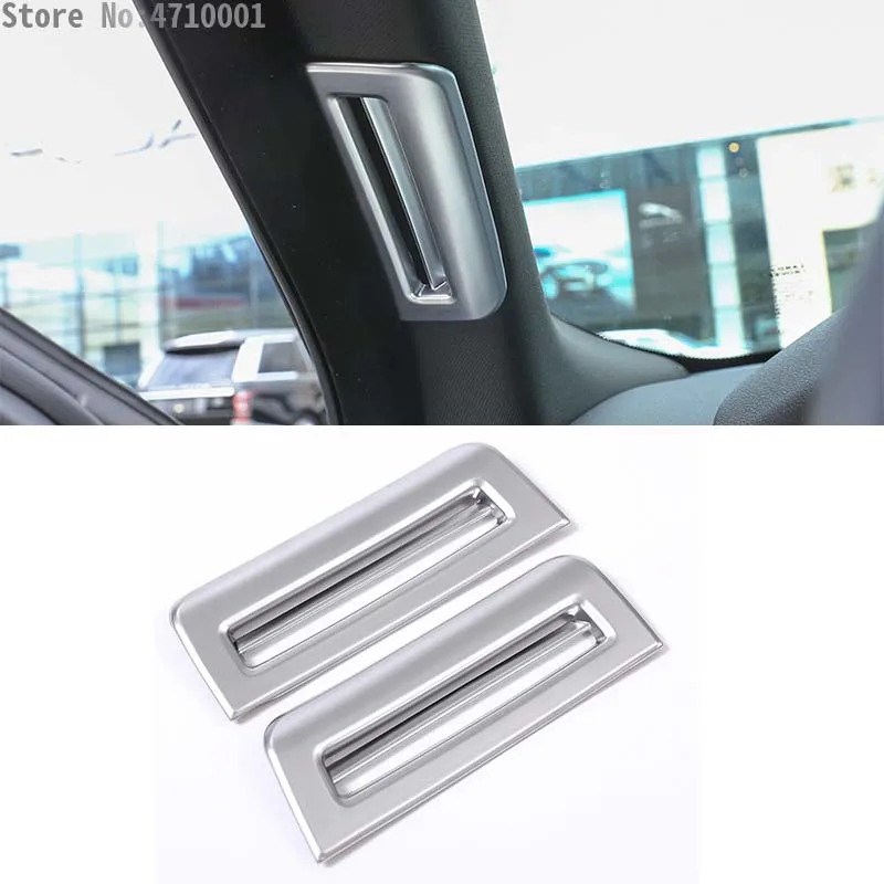 

ABS Chrome Car Pillar Post Air Conditioner Outlet Vent Cover Trim 2pcs For Land Rover Range Rover VELAR 2017 Car-styling
