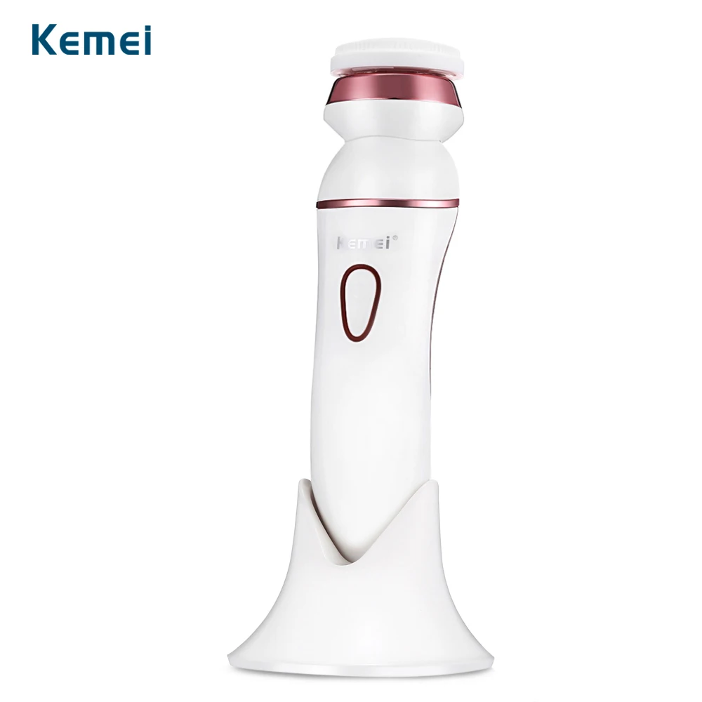 

Kemei KM - 7204 Женская щетка для чистки лица 5-в-1, зеркальный уход за кожей для тела и лица, перезаряжаемая электрическая щетка для лица