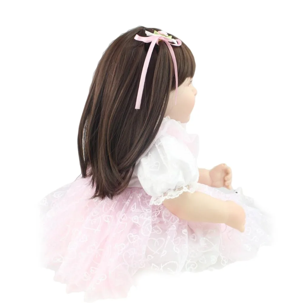 NPK силиконовая кукла Reborn Baby Girl развивающие игрушки 55 см виниловые реалистичные