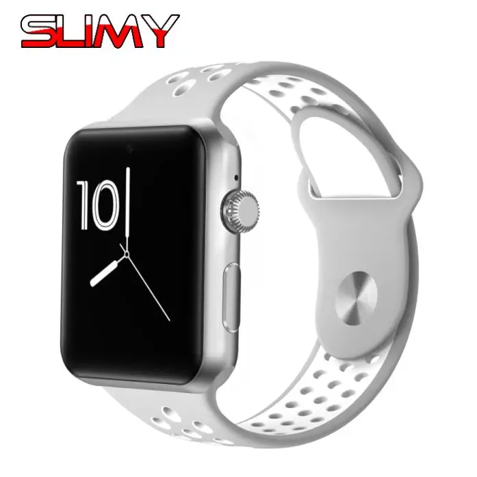 Gray White Смарт-часы Slimy DM09 Plus с 2G слотом для sim-карты Шагомер монитор сна фитнес-трекер водонепроницаемые Смарт-часы для Android IOS - Цвет: Gray White
