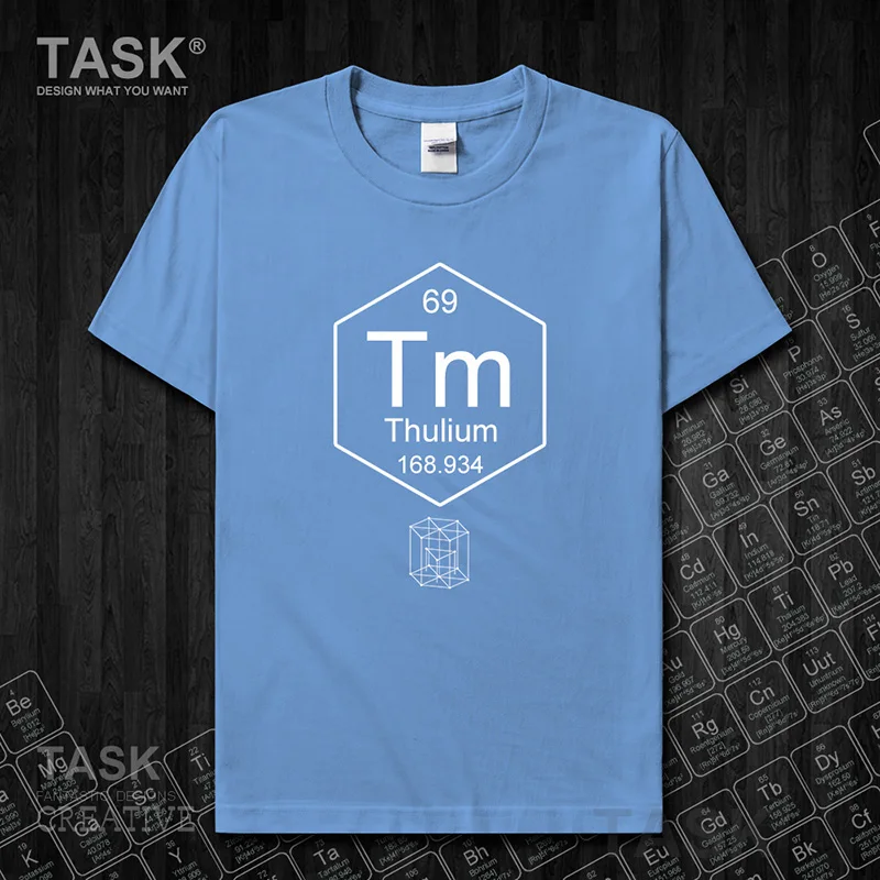Химическая Периодическая таблица 69 Tm химия новые мужские топы футболка с