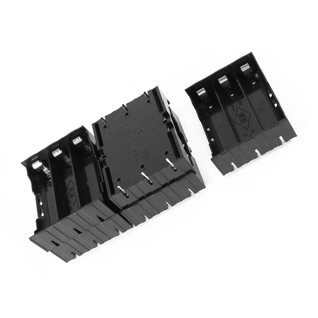 

Brand New 5 Pcs Black Plastic 3 x 3.7V 18650 Batteries 6 Pin Battery Holder Case