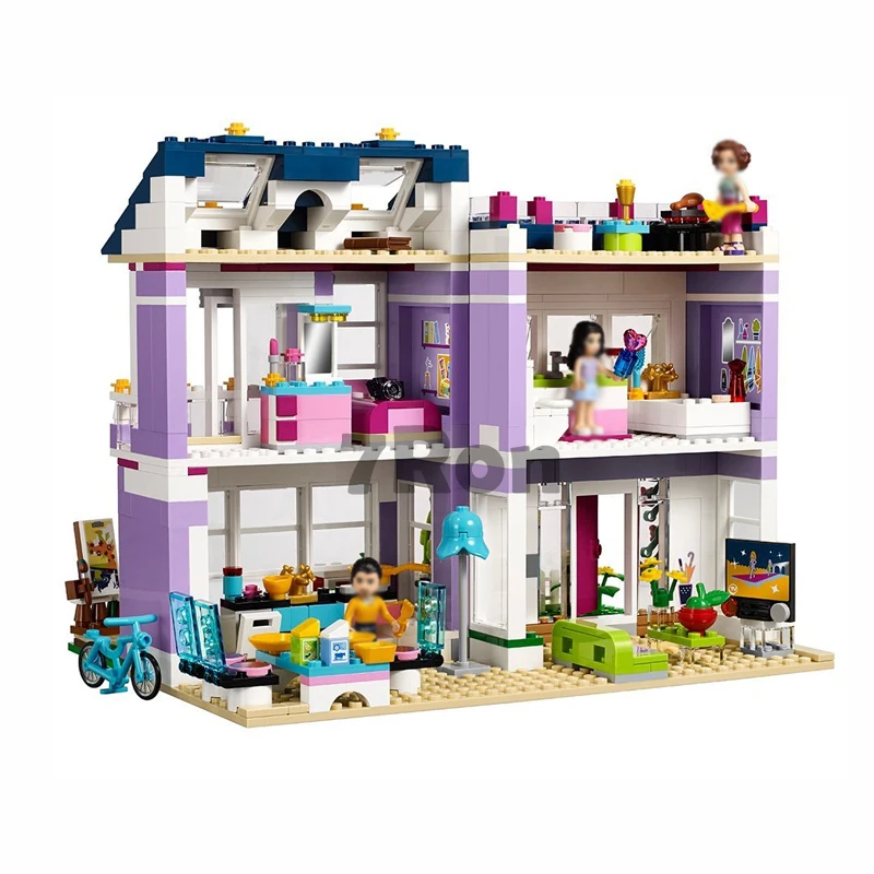 BELA 10541 Friends Series Emma's House Compatible with Lego Blocks Classic For Girl Kids Model Building Toys hobbies 41095 | Игрушки и