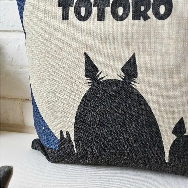 Новая подушка из хлопка японская Подушка с мультяшными животными льняная для