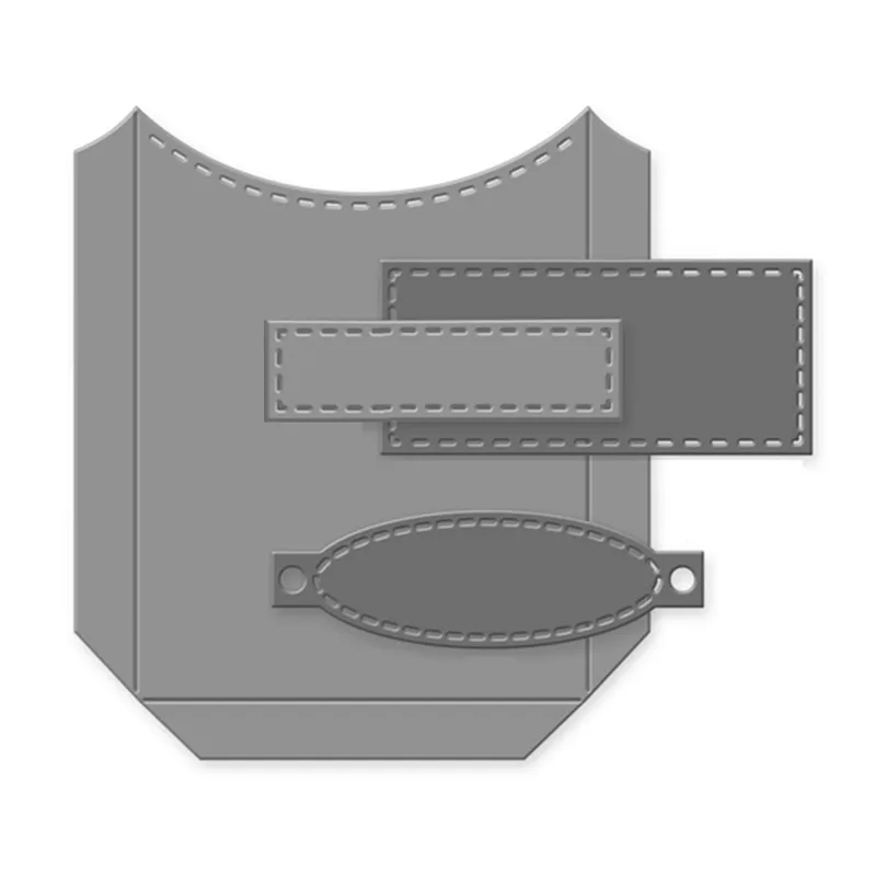 DiyArts плашки изогнутый карман Новая Металлическая резка 11 3*10 см для скрапбукинга