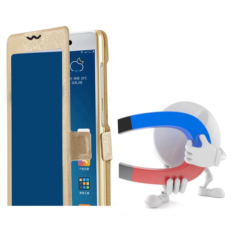 Вид из окна флип чехол для Huawei P7 P8 Lite 2017 случаев роскошный мобильный телефон сумки