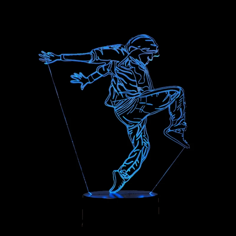 Светодиодный 3D декор Ночной светильник креативный уличный танцевальный хип-хоп