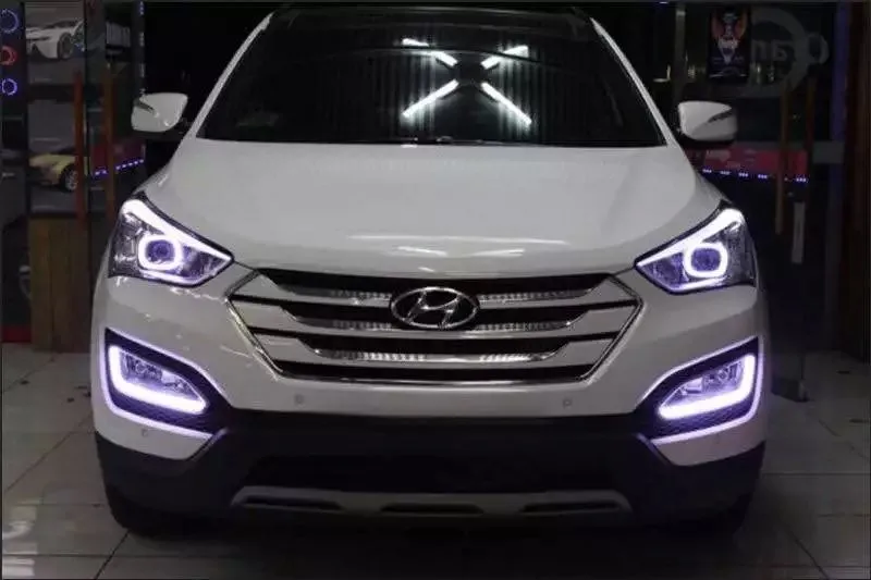 СВЕТОДИОДНЫЙ DRL Противотуманные фары светильник для Hyundai IX45 новый Санта Фе 2013 15