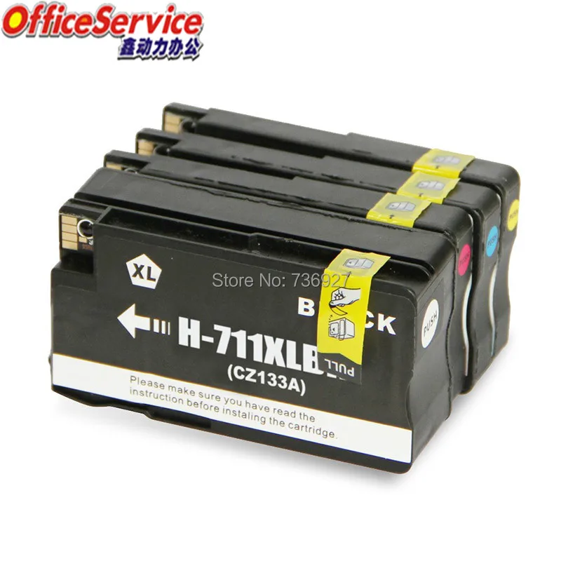 5X совместимый чернильный картридж для HP 711 hp711XL подходит Designjet T120 24/T120 610/T520 24/T520