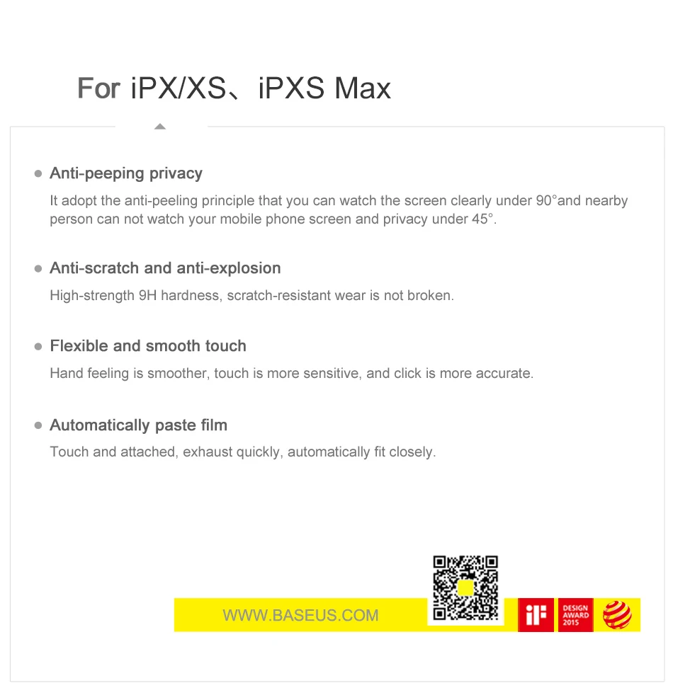 Защитная пленка Baseus 0,3 мм для iPhone Xs Max Xr X из закаленного стекла для iPhone 7plus 8 plus, защитное стекло