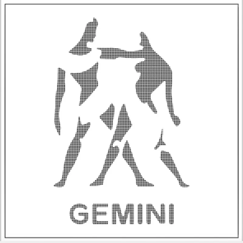 1 шт. вдумчивый Gemini формы многоразовый трафарет аэрограф Живопись Искусство DIY