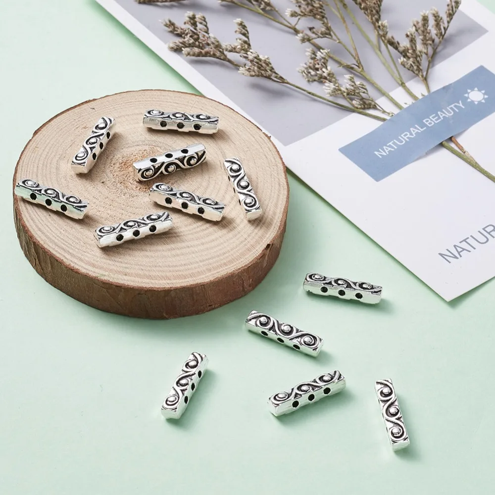 20pc Tibetan Style Bar Spacers Rectangle Color For Jewelry Accessories Findding DIY Necklace Or Bracelet Strands | Украшения и