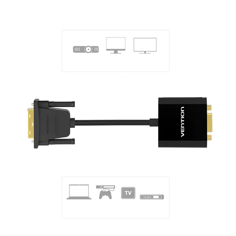 Dvi к Vga адаптер конвертер переключатель 24 + 1 соединительная линия P 1080 p Hdtv дисплей