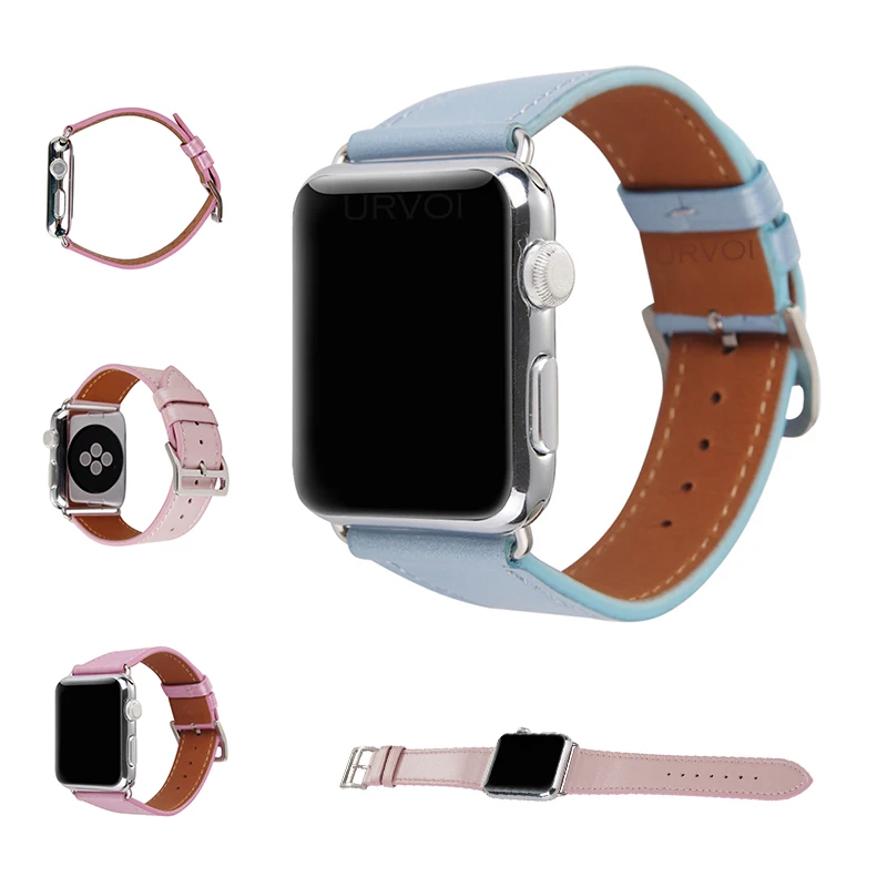 URVOI band для apple watch series 1 2 3 мягкий ремешок из искусственной кожи iWatch удобные