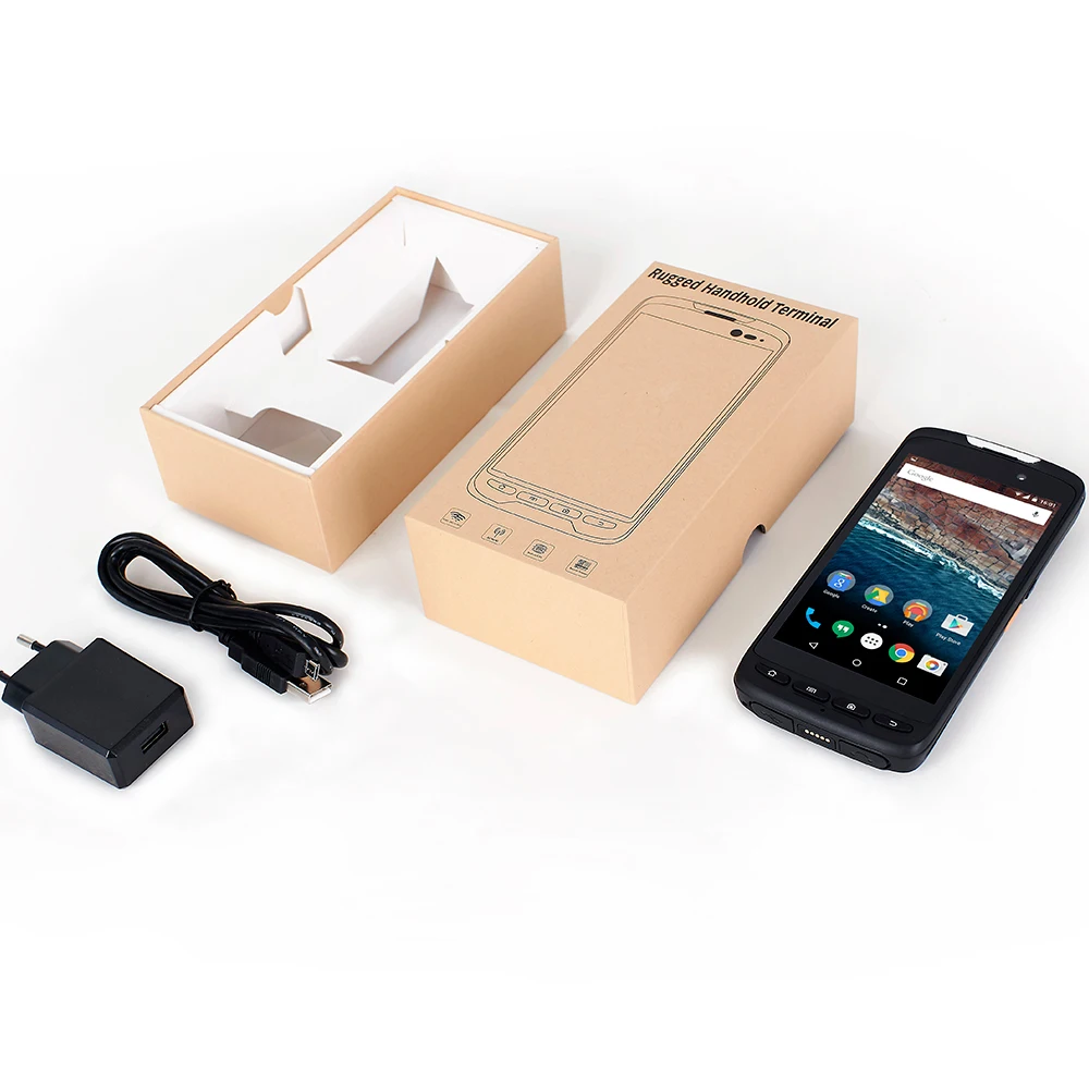 4G Ручной PDA Android 8 1 NFC Сенсорный экран 2D сканер штрих кода с беспроводным Wifi Bluetooth GPS