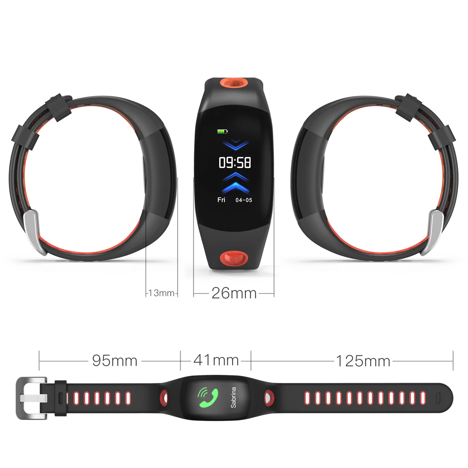 

Color Screen Smart Bracelet 3D Dynamic UI Continuous Heart Rate Monitor Blood Pressure Information IP68 Smartwristbad Waterproof