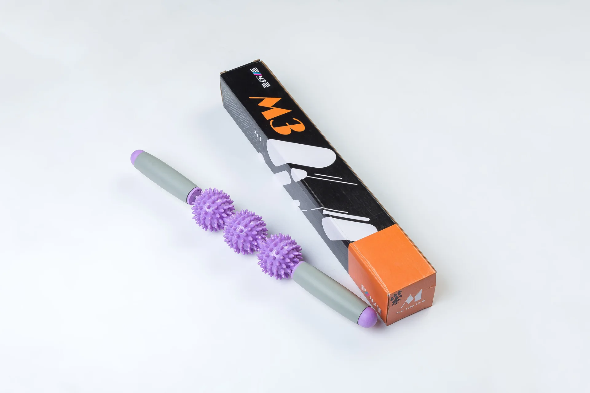 Purple 18 дюймов массажный валик для мышц антицеллюлитный массажер антицеллюлитный триггер тензометрический джойстик для тела ног прибор для похудения - Цвет: Purple