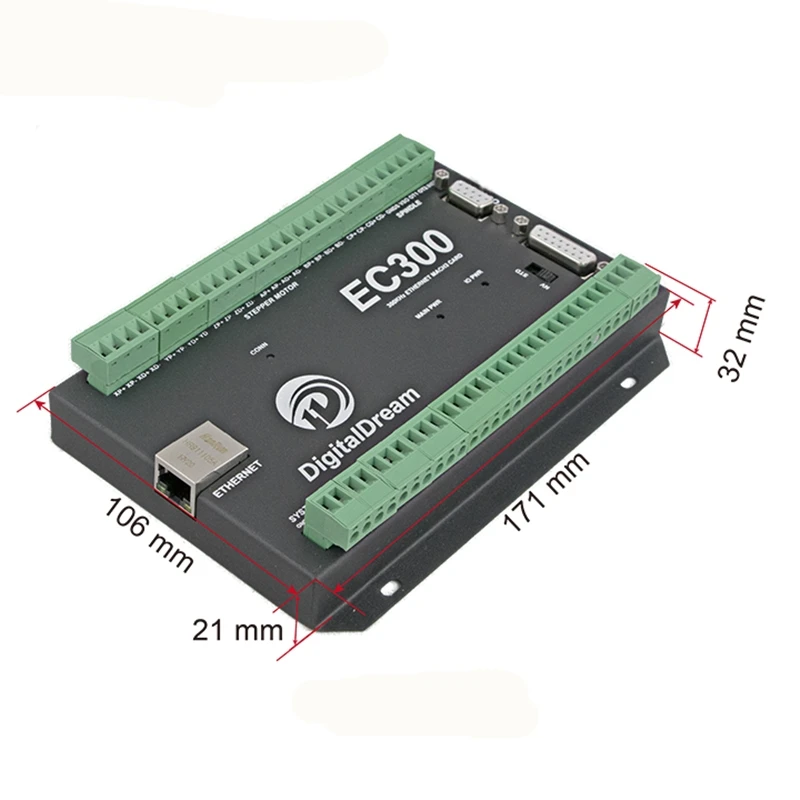 EC300 Mach3 плата управления 200 кГц Ethernet порт для ЧПУ Маршрутизатор 3 4 5 6 оси