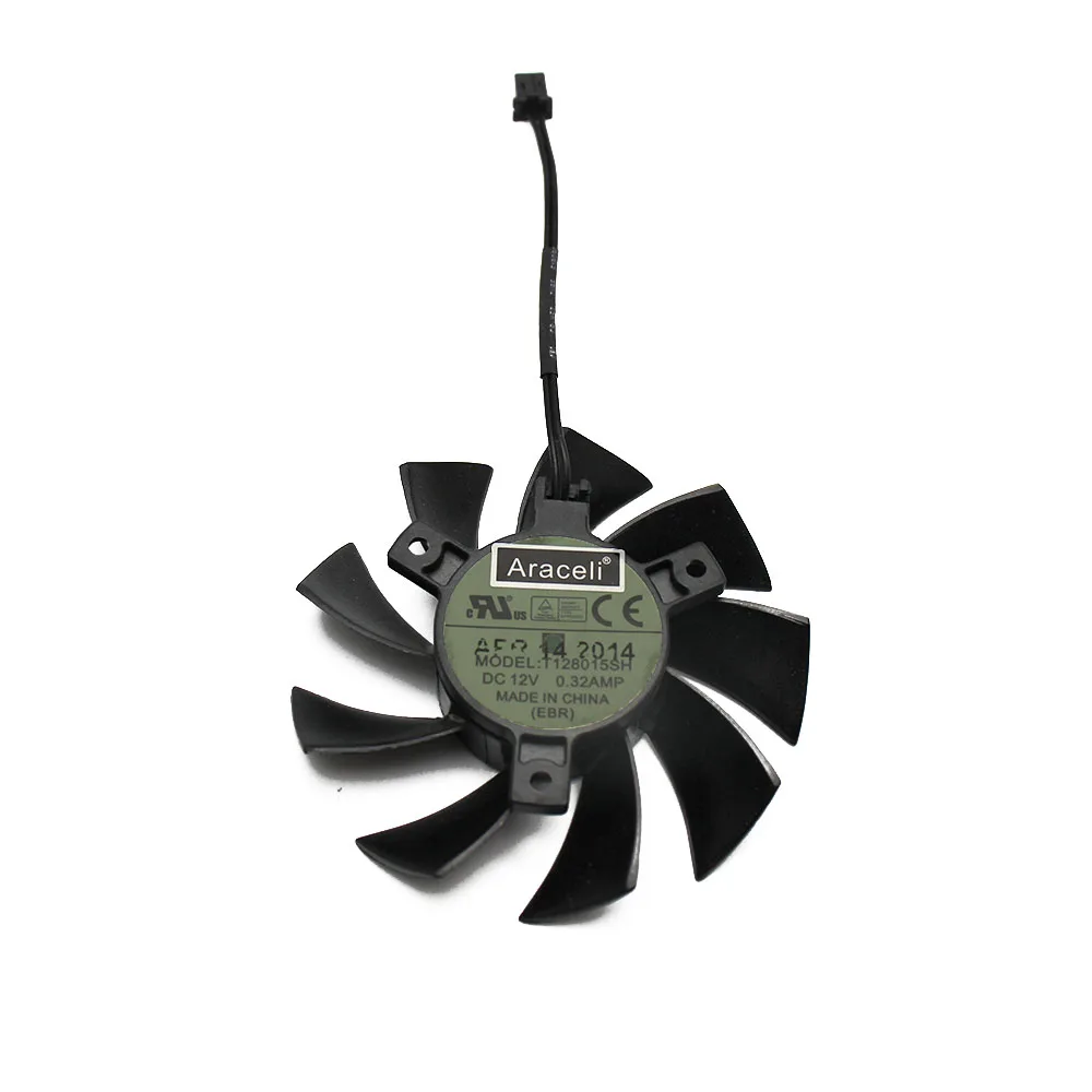 T128015SH 75 мм 2P 2Pin DC 12 В 0.32AMP вентилятор охлаждения для EVGA GTX650 GTX650TI видеокарта вентилятор охлаждения