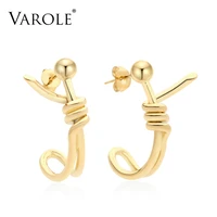 varole unique knot dangle earrings goldsilver color earings drop earrings for women earring jewelry oorbellen brinco