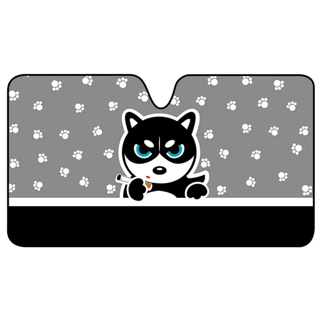 2Pcs Car Front Window Sundshade Cartoon General Sun 1-9 As Picture Shade Visor Cover Protection |