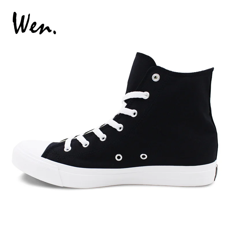 Кеды Wen мужские/женские однотонные холщовые кроссовки с высоким берцем на