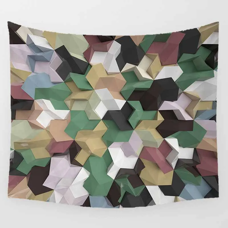 

Hot sale fashion Green geometric shape wall hanging tapestry home decoration wall tapestry tapiz pared L 200*150cm M 150*130cm