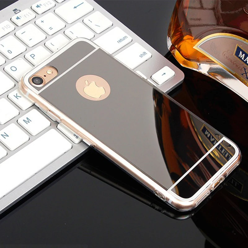 Модный Роскошный мягкий чехол накладка для iPhone 8 Plus 5 5S SE 6 6S 7 зеркальный защита