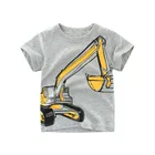 Детская летняя футболка с мультяшным принтом для мальчиков и девочек