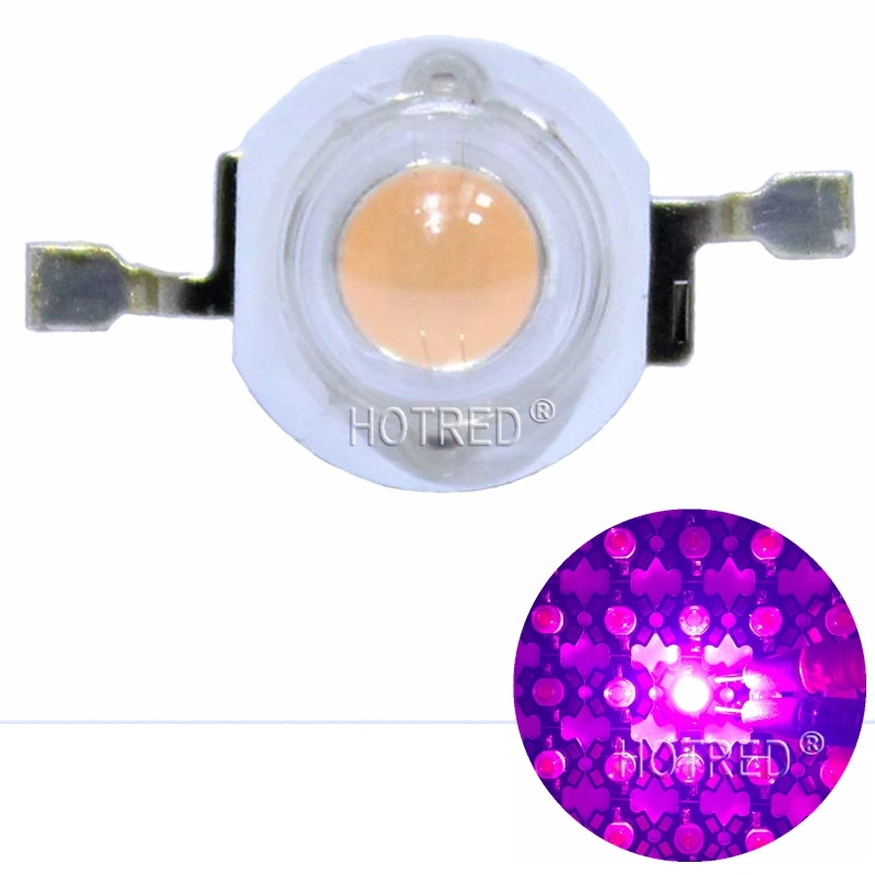 50 шт. светодиодные лампы для роста растений 3 Вт 400 нм 840 нм|led chip|led 3wchip led |