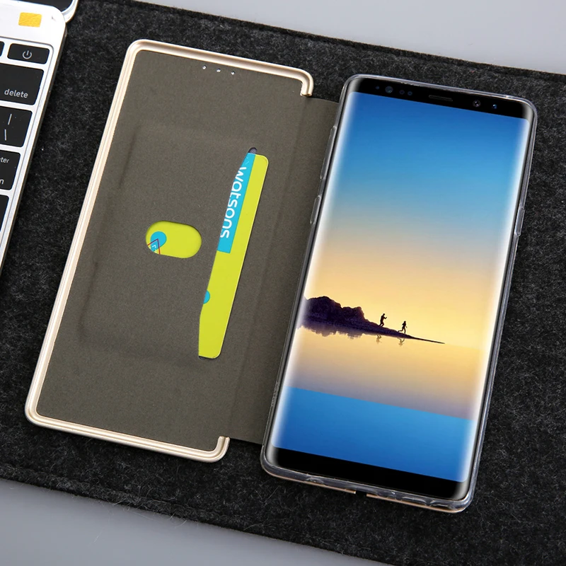Чехол книжка для Samsung Galaxy Note 9 S9 Plus кожаный чехол бумажник с магнитной застежкой и