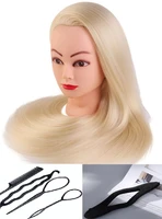 cammitever golden hair mannequin head with 2 sets tools for hairstyle training doll cosmetology female woman training heads