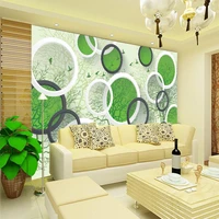customized large mural wallpaper living room tv sofa video wall paper simple green eye protecting fresh trees 3d solid circle
