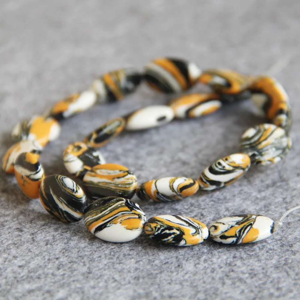 New For Necklace&ampBracelet 10*14mm Natural Tiger-stripe Turkey Stone Beads Accessory Parts DIY Howlite Loose Jewelry 15inch | Украшения и