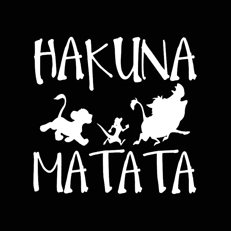 13,8 см* 13,3 см стикер для автомобиля s Fashion HAKUNA MATATA Король Лев Simba авто-Стайлинг Виниловая наклейка для автомобиля наклейка на окна стены двери наклейка s
