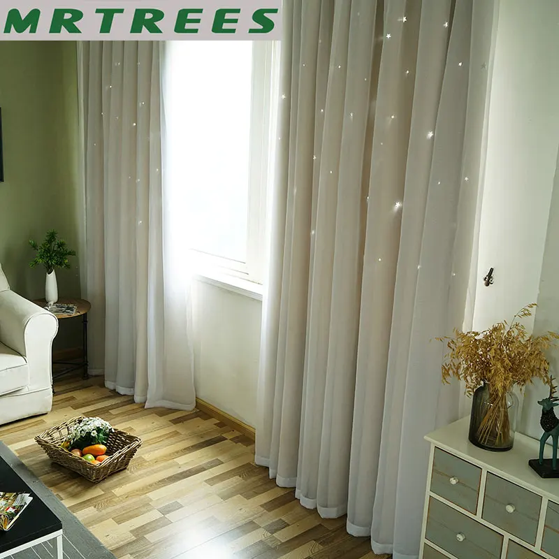 MRTREES шторы блэкаут плотные для гостиной современный сращивания Детская спальня