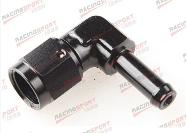 90 градусов 6AN AN6 ан 6 гнездовой до 3/8 &quotБарб шланг адаптер фитинг AD87002 BLACK|adapter fitting|an6