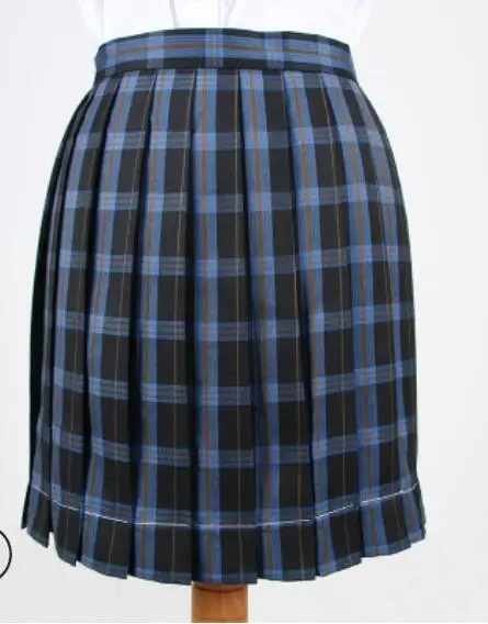 blue black Японская Корейская версия коротких юбок, школьная форма, костюм Jk, плиссированная юбка Лолиты для девочек, школьная клетчатая плиссированная юбка JKA2 - Цвет: blue black