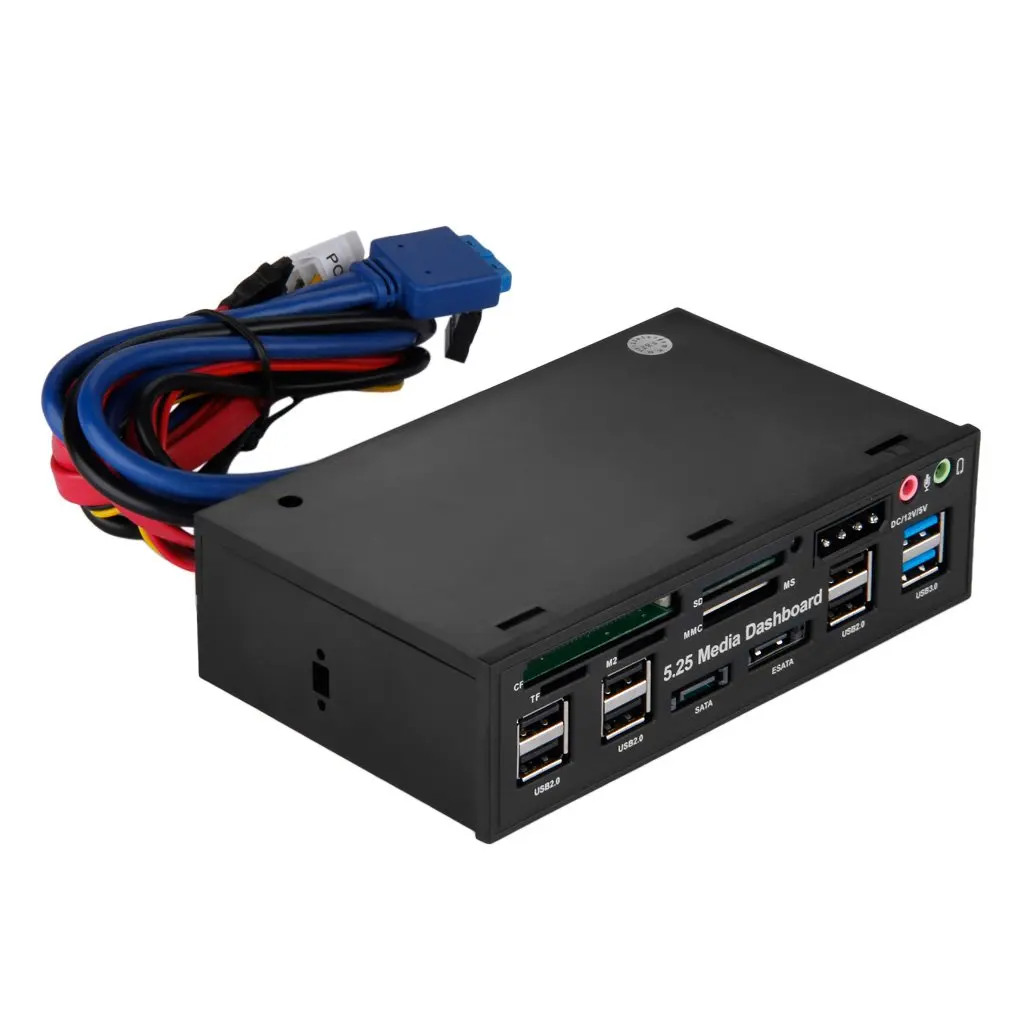 Multifuntion 5 25 &quotМедиа приборной панели кард ридер USB 2 0 3 20 pin e SATA Передняя панель|card