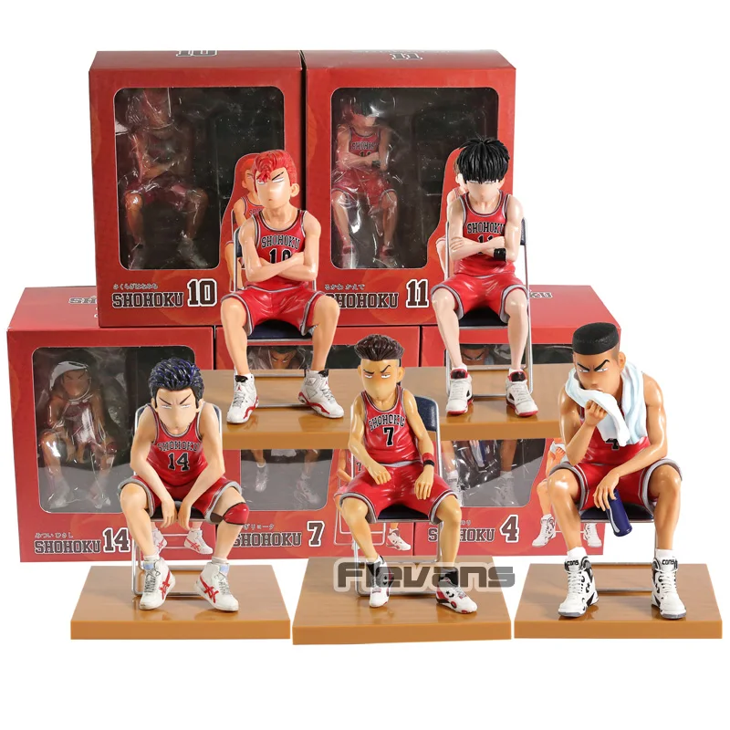 Slam Dunk Hanamichi Sakuragi/Rukawa Kaede/Акаги Такенори/Mitsui Hisashi/Miyagi Ryota ПВХ фигурка модель