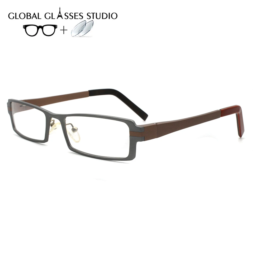 

A411 Men Women Metal Glasses Frame Eyewear Eyeglasses Reading Myopia Prescription Lens 1.56 Index