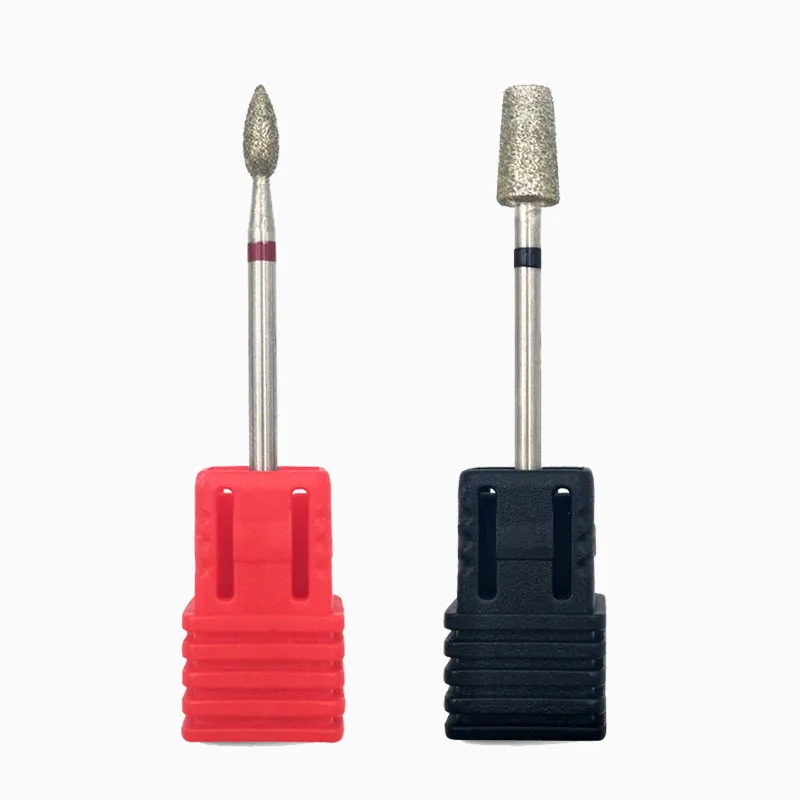 GD0307DAndBM0509D HYTOOS 2 шт. алмазные сверла для ногтей 3/3" роторные сверла для маникюра, фрезы для кутикулы, электрические сверла, аксессуары, фрезы для ногтей, инструменты - Цвет: GD0307DAndBM0509D