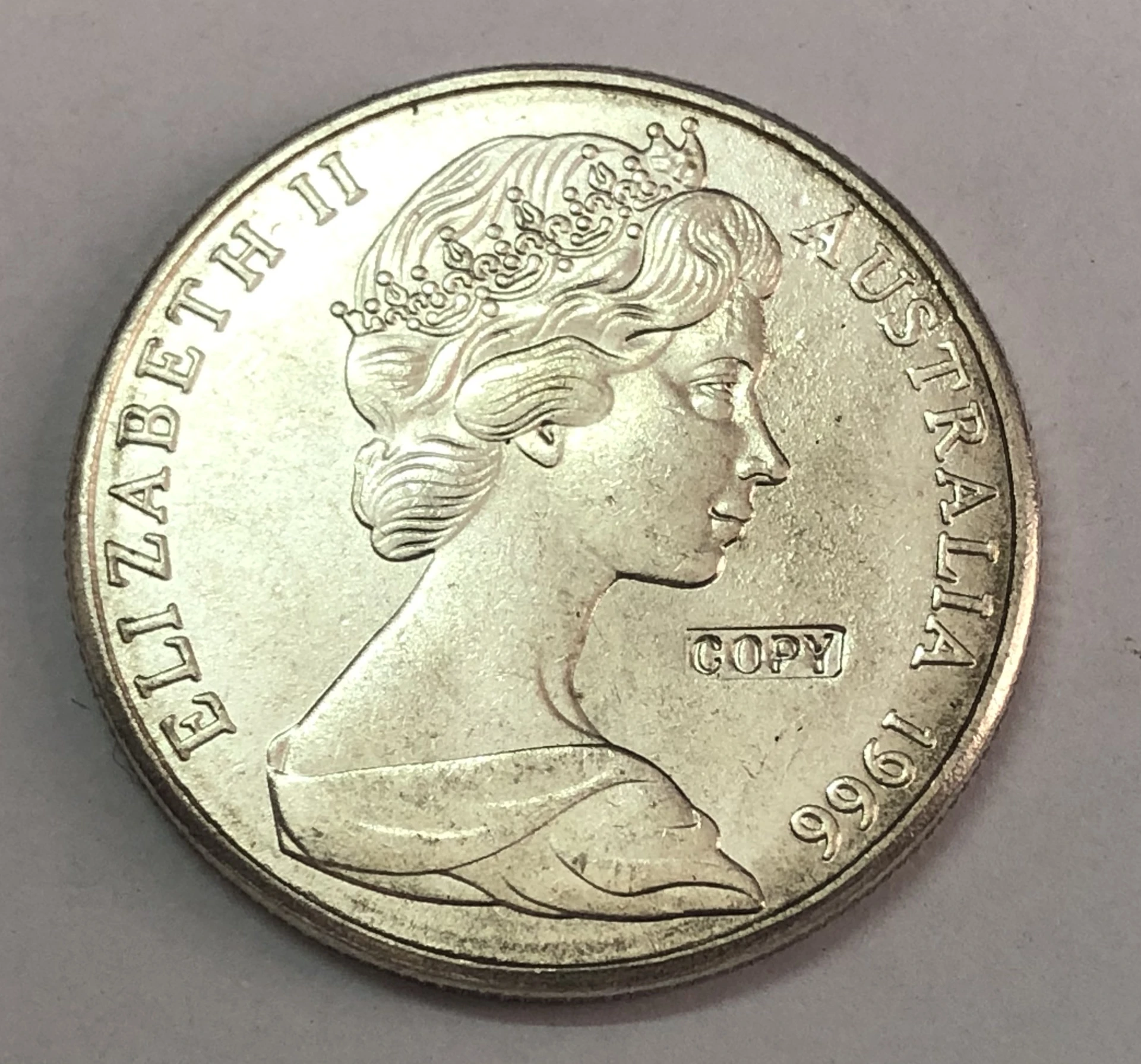 1966 Австралия 50 центов-Elizabeth II 2-й портрет; круглый тип