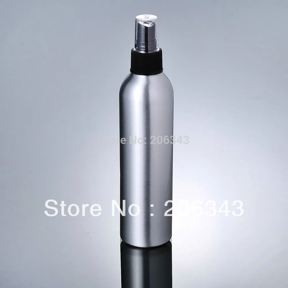 250ml Aluminium bottle pump sprayer bottle black pump spray head Aluminum metal bottle spray bottle mist sprayer