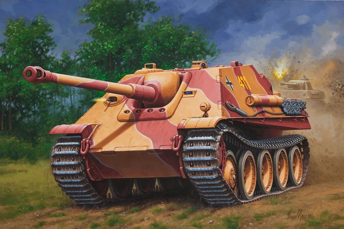 Пособия по немецкому языку бак Звездного разрушителя Jagdpanther PQX094 тканевый постер