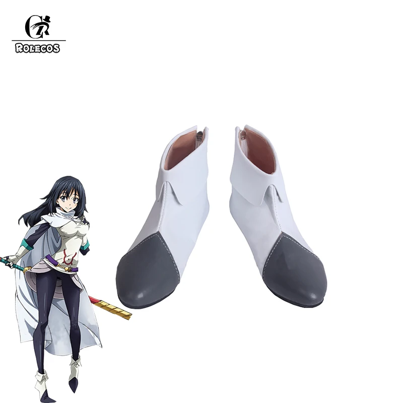 ROLECOS Anime Tensei Shitara Slime Datta Ken Cosplay Shoes Shizue Izawa White High for Women | Тематическая одежда и