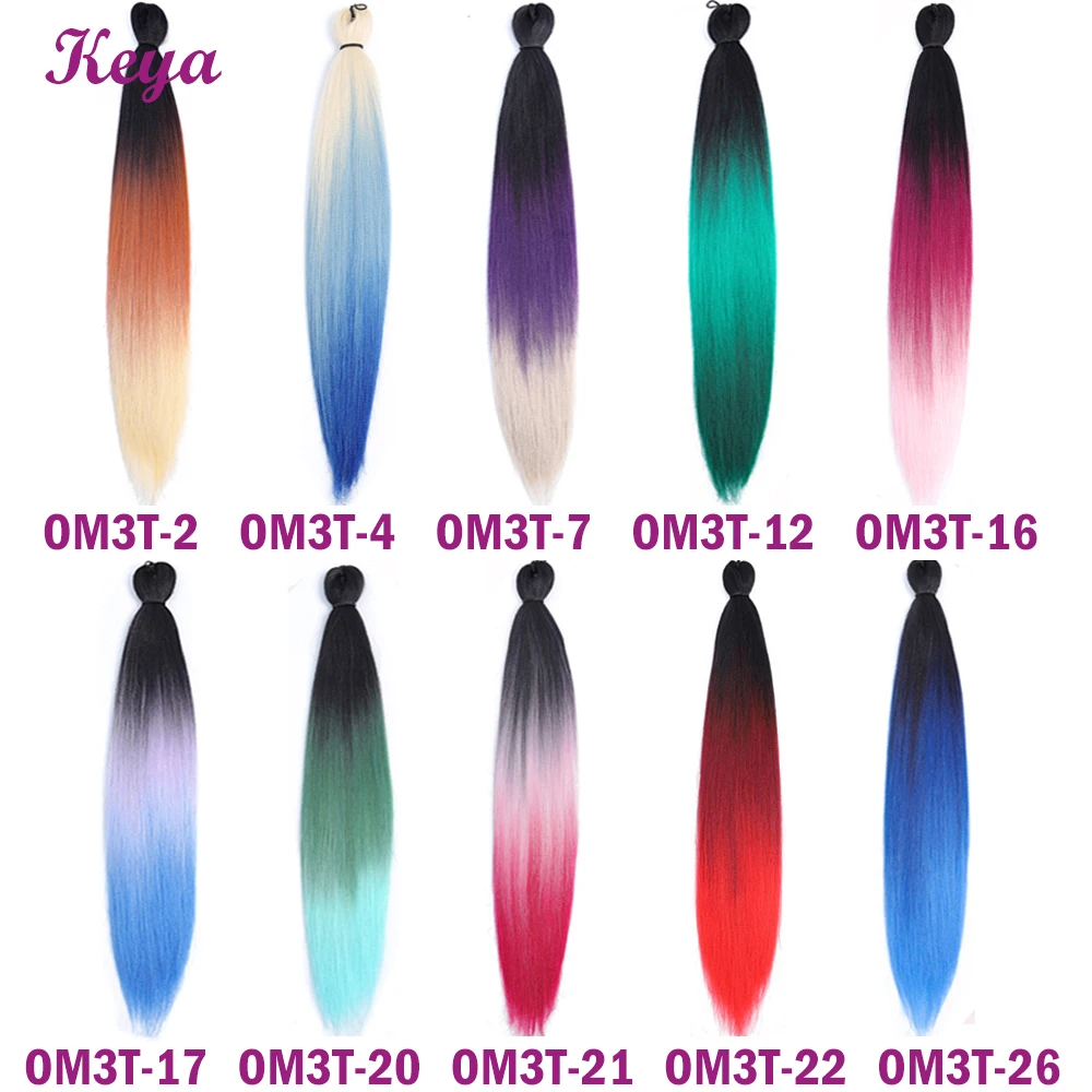 Easy Jumbo косички предварительно растянутые EZ Braid натуральные слои 24 дюйма Омбре